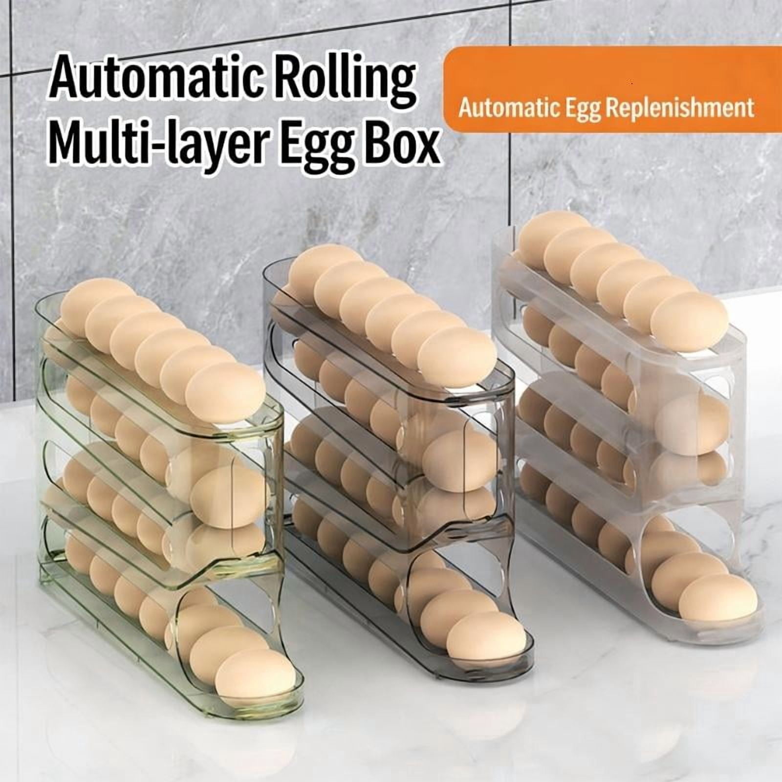 ANXPTIME 4 Tiers Eggs Holder For Refrigerator Prevents Overcrowding Saves Space