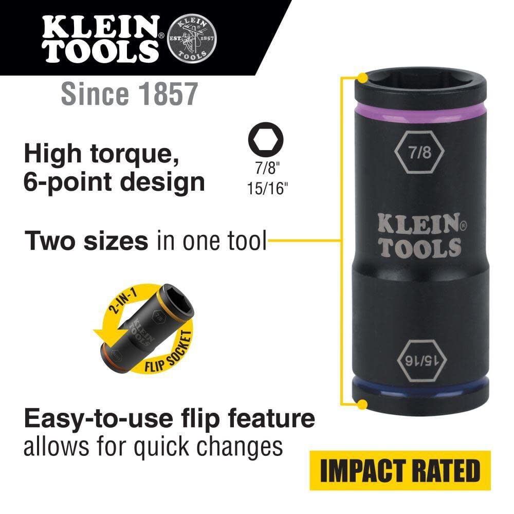 Klein Tools Flip Impact Socket 15/16In X 7/8In