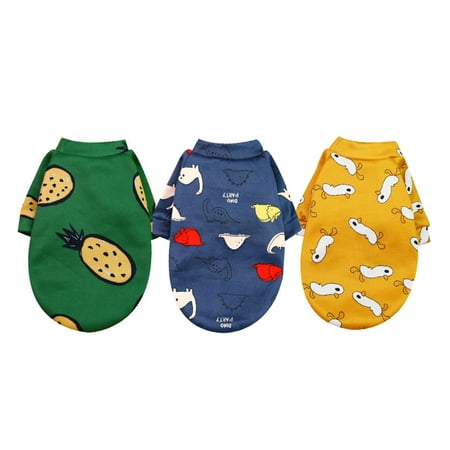 3Pcs Small Dog Hoodie Sweaters Dog Winter Clothes Pet Hooded Sweatershirt Pullover Dog Outfit Coat Apparel for Puppy Kittens F S