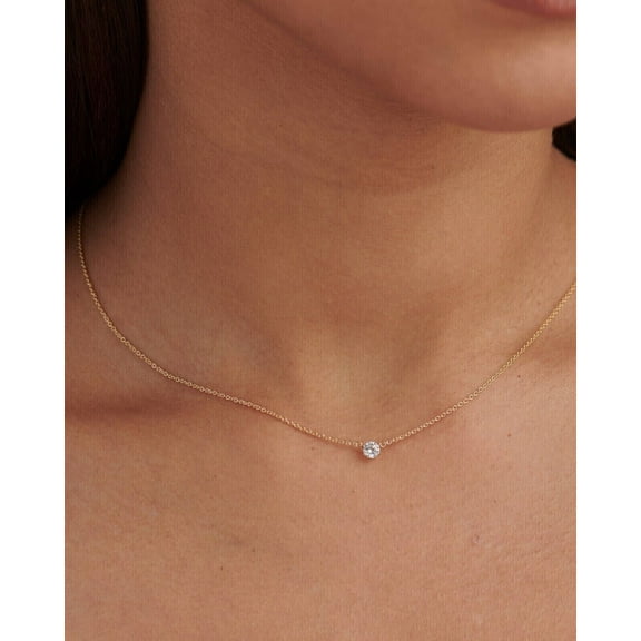 14K Yellow Gold Plated 0.50Ct Round Cut Lab Created Diamond Women's Pendant