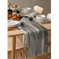 thumbnail image 6 of Gray Marble Table Runner Cotton Linen 48 Inch Holiday Dresser Scarves, Farmhouse Vintage Abstract Ombre Texture Tablerunner for Kitchen Coffee Dining Bedroom Living Room Dinner Scarf Décor 13''x48'', 6 of 9