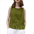 thumbnail image 1 of Blusas Sin Mangas de para Mujer, Blusas Casuales de Verano Verde L, 1 of 10