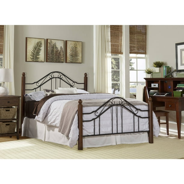 Hillsdale Furniture Madison Metal Scroll and Wood Queen Bed Walmart