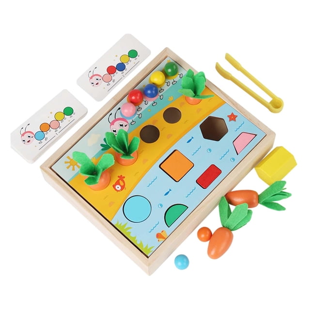Juguete Montessori 3 en 1, juguete de clasificación de colores Montessori, habilidad motora fina, regalos de juguetes de aprendizaje preescolar para