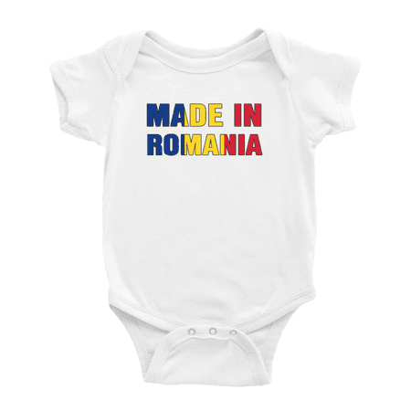 

Made In Romania Funny Baby Bodysuit Boy Girl Clothes