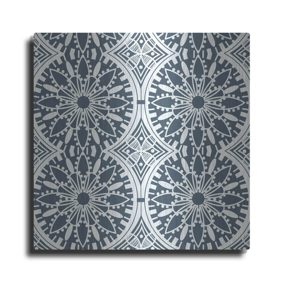 Luxe Metal Art 'Trixie Mandala Pattern'  by Art Licensing Studio Metal Wall Art, 24" x 24"