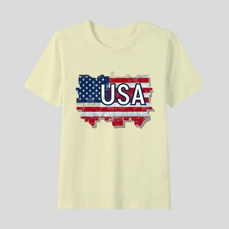 BLTIBY Girls Boys Summer Short Sleeve Top Child Kid Round Neck Independence Day Printed Cotton Shirts Infant Toddler Fashion Casual Loose Pullover Blouses 2025 Beige 11-12 Years BLTIBY Girls Boys Summer Short Sleeve Top Child Kid Round Neck Independence Day Printed Cotton Shirts Infant Toddler Fashion Casual Loose Pullover Blouses 2025 Beige 11-12 Years