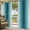 Turquoise, gray, variant on Outdoor Curtains for Patio Waterproof, Turquoise Grey Ombre Outdoor Privacy Panels Grommet, Farmhouse Gradient Minimalist Blackout Outside Curtains for Porch/Cabana/Pergola/Gazebo 54"x95", 1 Panel
