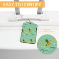 thumbnail image 3 of Square PU Leather 2 Pack Travel Tag - Bag Tag - Suitcase Tag with Privacy Cover and Stainless Steel Ring - Suitable for Travel, Backpack, and Handbag Pineapple, 3 of 7