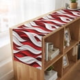 thumbnail image 6 of Table Runners 72 Inches Long Dress Scarves, Red White Moire Farmhouse Kitchen Table Runner, Coffee Tablerunners, Modern Abstract Art 16x72 Inch, 6 of 9