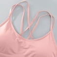 thumbnail image 4 of Women's Cross Back Sports Bra Padded Strappy Medium Support Yoga Bra for Workout Fitness Pink 34, 4 of 4