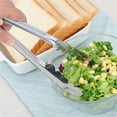 thumbnail image 3 of Stainless Steel Kitchen Tongs 9/12 Inch | All-Purpose Serving & Grilling Tool with Locking Ring | Lightweight, Dishwasher Safe, Secure Grip | Salad, Pasta, BBQ Utensil, 3 of 7