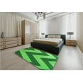 thumbnail image 4 of Ahgly Company Indoor Round Patterned Green Area Rugs, 4' Round, 4 of 6