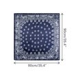 thumbnail image 3 of 35" Large Square Satin Scarf Paisley Silky Hair Scarf Head Wrap Bandanas for Women, 3 of 6