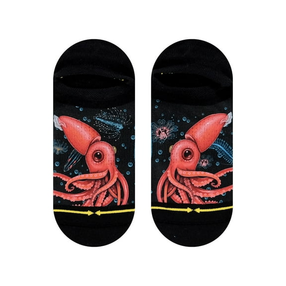 Strawberry Squid No Show Socks With Art From Umijoo