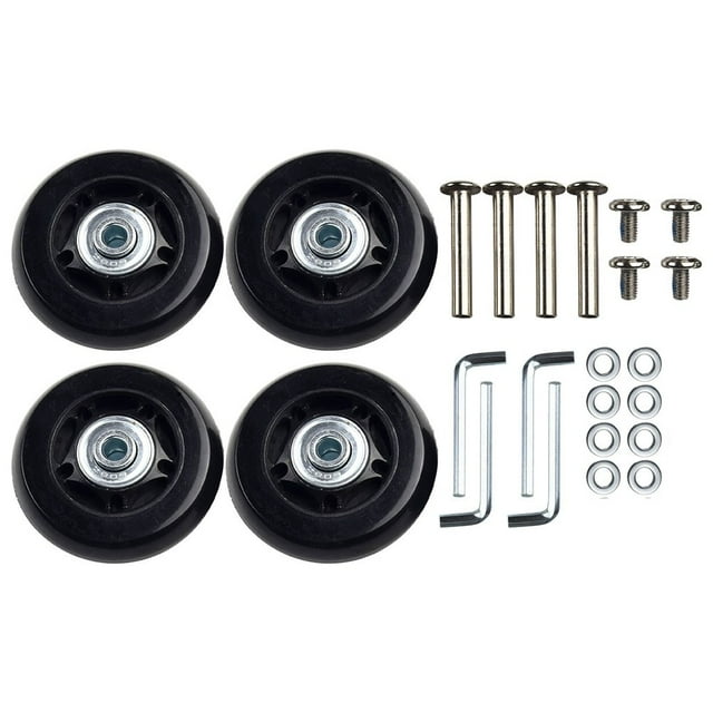 4 Pcs Luggage Wheels Luggage Suitcase Replace Wheel Roller Skate Repair Luggage 75x24mm