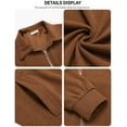thumbnail image 3 of COOFANDY Mens Vintage Collared Jacket Corduroy Casual Jacket Tan Fashion Bomber Jacket with Pockets, 3 of 5