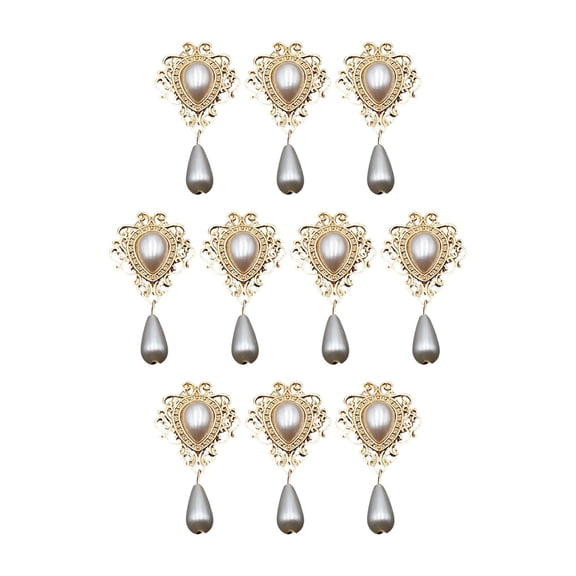 10Pcs Flatback Embellishments Flat Back Buttons for Jewelry Making Clothing