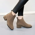 thumbnail image 4 of Munlar Women's Middle Ankle Boots-Warm Cka Waterproof Boots Non Slip Christmas Walking Shoes Women Womens Winter Boots Clearance, 4 of 6
