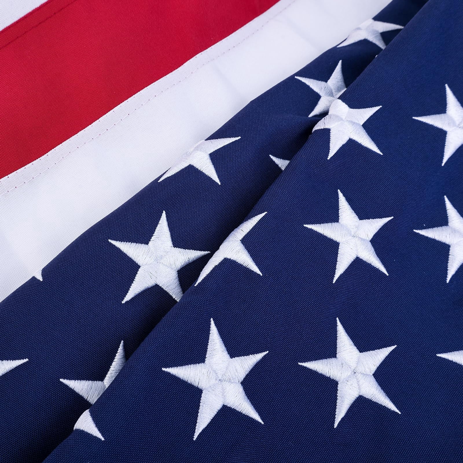 TETOU 5*8FT American Flag for Outside, 210D Heavy Duty TearProof Waterproof High Wind Resistant US Flag with Embroidered Stars for 4th of July Memorial Independence Day Patriotic Outdoor Decoration