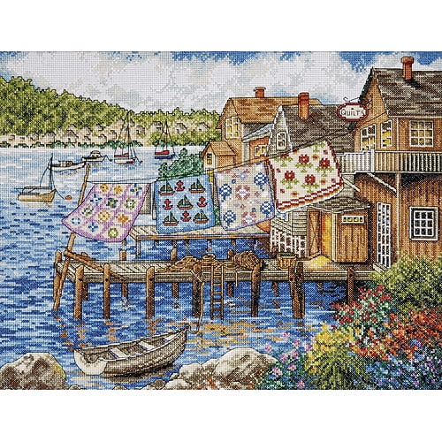 Tobin Dockside Quilts Counted Cross Stitch Kit 12 X 16 14 Count Com - Dockside Imports Home Decor