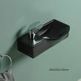 thumbnail image 3 of 14.7-in. W Wall Mount Matt Black Vessel For 1 Hole Left Drilling, 3 of 3