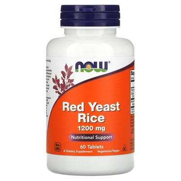 NOW Foods Red Yeast Rice, 1,200 mg, 60 Tablets