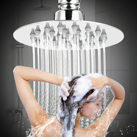 4 inch 360° Chrome Round Stainless Steel rainfall Bath Water Rainfall Shower Head Sprayer Bathroom Adjustable High Pressure top spray water-savingFor the Best Relaxation