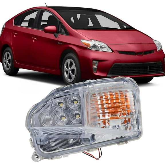 labwork Fog Lights Replacement for Toyota Prius 2010-2015 DRL Fog Lights Lamp Clear Lens Right Side (Passenger Side)