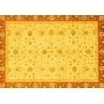 thumbnail image 1 of Ahgly Company Machine Washable Indoor Rectangle Oriental Yellow Modern Area Rugs, 4' x 6', 1 of 4