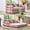 Pink, variant on YINIX 78.7" Sofa Couch with 3 Pillows, 3 Seater Sofa Bed for Living Room, No Assembly Required, Green