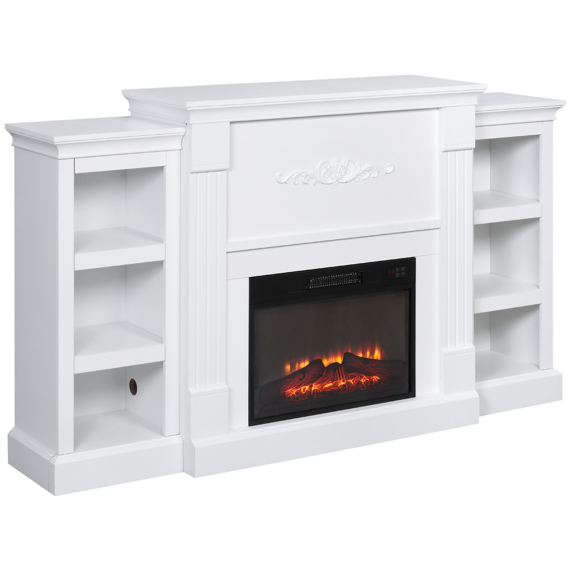 Electric Fireplace Mantel TV Stand for TV's up to 46", Living