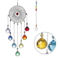 thumbnail image 1 of Lámpara colgante prismática de cristal colorido, accesorios para el hogar, 1 of 5