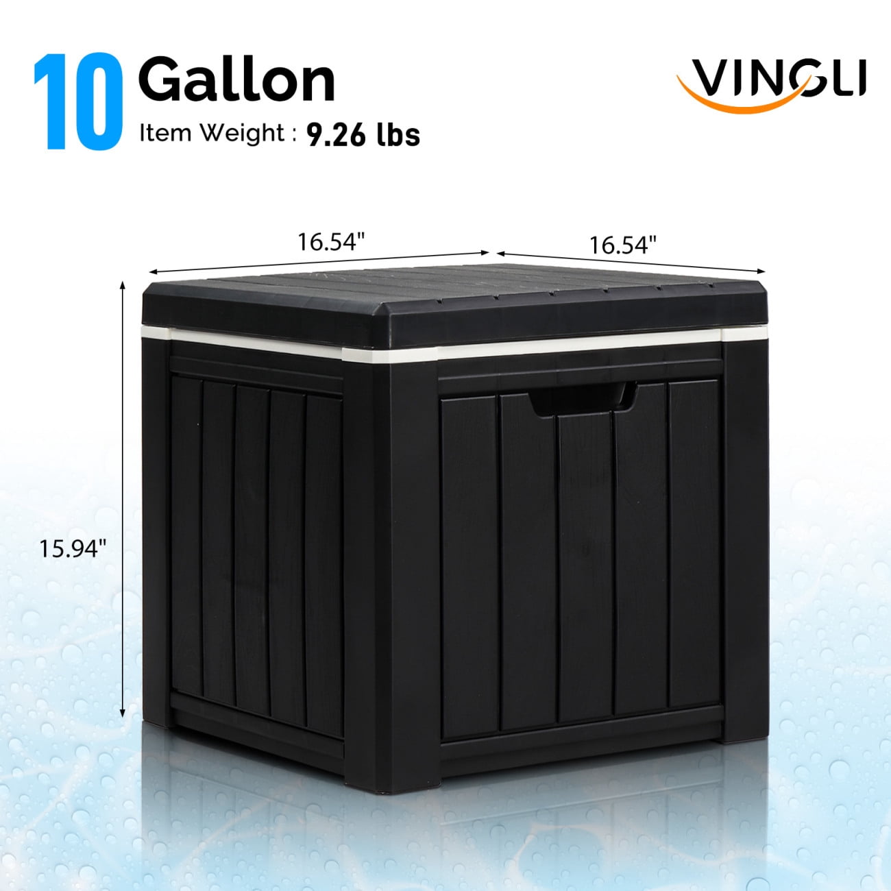 10 Gallon Portable Ice Chest with Built-in Handle, 4-in-1 Cooler Side Table with All-weather Resistance,  Multifunctional Ice Cooler Outdoor Side Table for Camping, Picnic, Beach, Pool, Party