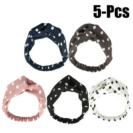 5PCS Head Wrap Bands,Jusdolife Elastic Hair Wrap Bands Accessories Wrap Headbands Headdress Head Chain Headwear for Women Girls