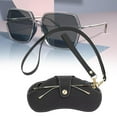 thumbnail image 6 of Sunglasses Case Eyeglass Bag Trendy with Detachable Handle Strap Neck Strap Portable Glasses Case Holder Eyewear Sleeve for Office Hiking Black, 6 of 10
