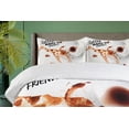 thumbnail image 4 of Ambesonne Coffee Art Duvet Cover Sets, Funny Giraffe, 2-Queen, Brown Orange Black, 4 of 7