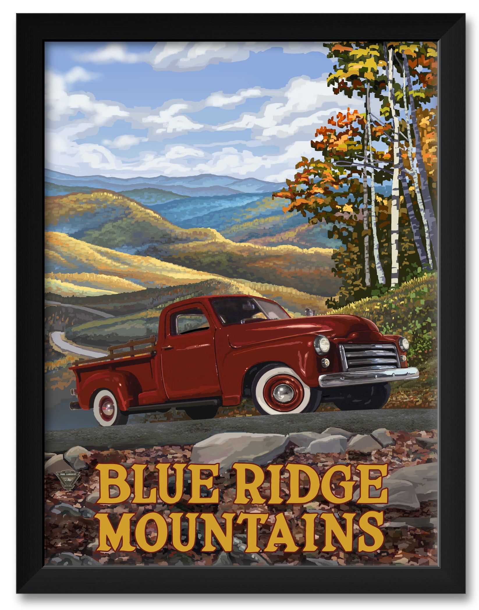 Blue Ridge Mountains Framed Art Print by Paul A. Lanquist. Print Size