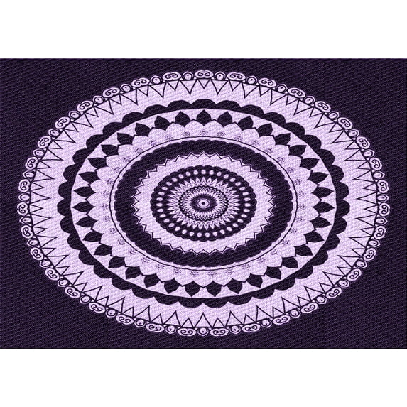 Ahgly Company Indoor Rectangle Patterned Bright Lilac Purple Area Rugs, 2' x 3'