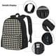 thumbnail image 3 of Balery Black and white houndstooth Mochila Escolar 3 en 1 para Niños - Mochila Resistente con Lonchera Térmica y Estuche - Mochila Escolar para Niños y Niñas, 3 of 7