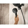 thumbnail image 2 of Moen Engage Magnetix Matte Black Multi-Function Handshower and Rainfall Shower Head Trim Combo with Shower Handle, Tub Spout, Metal Hose and Valve, 82304BL, 2 of 7