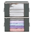 thumbnail image 3 of WHAMVOX Grey Cloth Clothes Storage Bags for Daily Use Foldable with Zipper Under Bed Large Capacity, 3 of 8