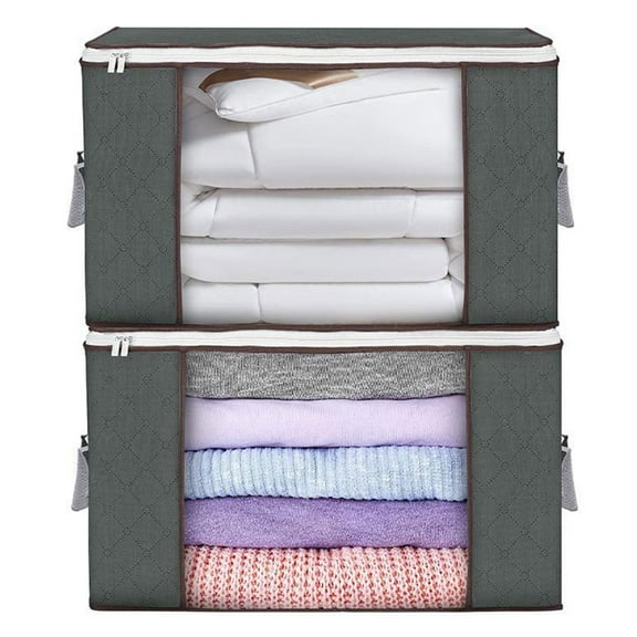 Worgeous Clothing Quilt Storage Bag Quilt Storage Bag Grey 2Pcs 23.58X15.72X13.76in