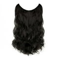 thumbnail image 1 of Synthetic V-shaped Long Curly Water Wave Clips In Hair Extensions Hair Piece, 1 of 8