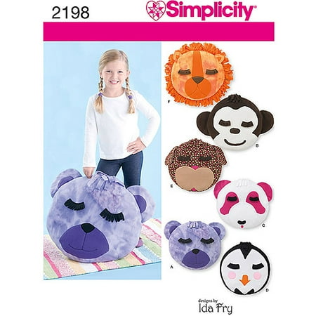Simplicity Fleece Animal Pillow Patterns 1 Each Walmart Com