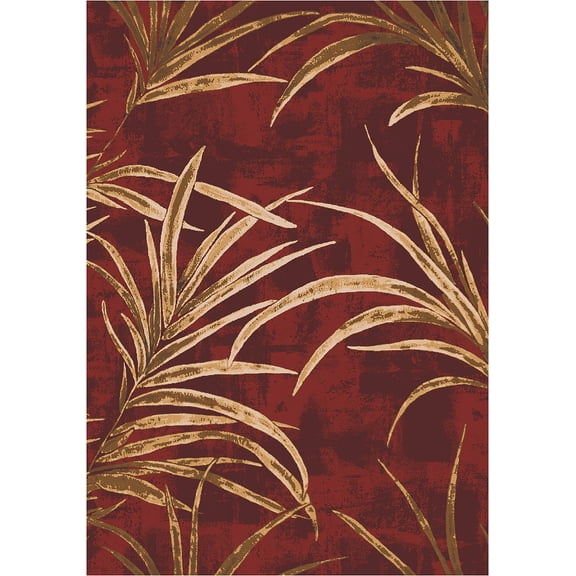 Milliken Top 30 Area Rug Tropic Russet Palm Ferns 3' 10" x 5' 4" Rectangle
