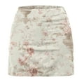 thumbnail image 5 of Ecqkame Sports Skorts for Woman with Shorts Plus Size Fashion Versatile Floral Print Skirt Shorts Casual Stretchy Athletic Short Skirts with Pockets White-A XXXL, 5 of 5