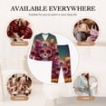 thumbnail image 7 of Honeii Vintage Patterned Skull print Women's Pajama Sets Long Sleeve Button Down Sleepwear Nightwear Soft Pjs Lounge Sets-XX-Large, 7 of 7