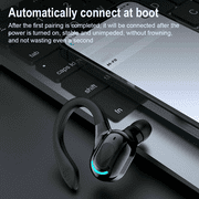 POINTERTECK Bluetooth 5.1 Headset Wireless Earbuds Earphones Stereo Headphones Ear Hook NEW(Black)