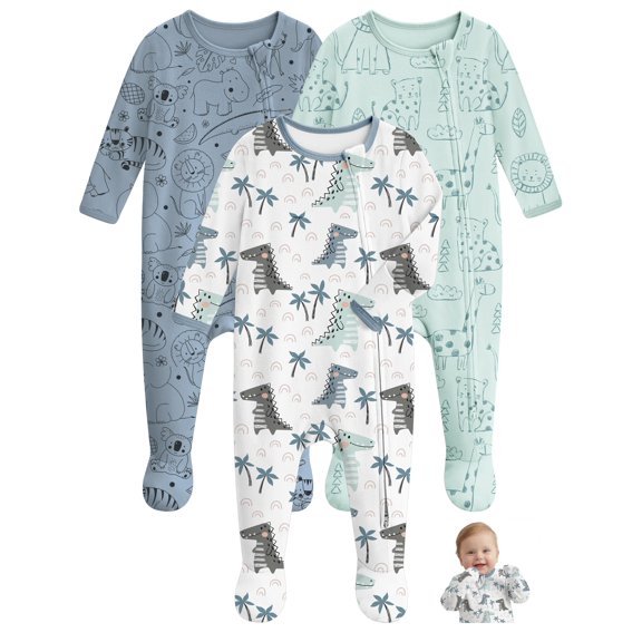 Pijamas para bebé Univivoll de algodón orgánico - pack de 3